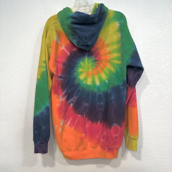 Port & Company Pullover Hoodie Sweatshirt MultiColor Rainbow Tie Dye Unisex Med - Picture 2 of 5